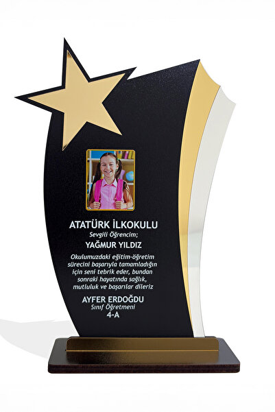 HediyeHanesi Kişiye Özel Plaket - Ahşap Plaket - Mezuniyet Hatırası - Okul Pl...