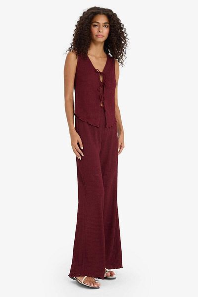 DeFacto Wide Leg Wide Leg Baggy Trousers D3570Ax25Au