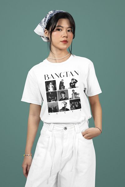 MAGORS Bts Bangtan Boys K-Pop Printed 100% Cotton Soft Texture Crewneck Children's and Youth Tshirt