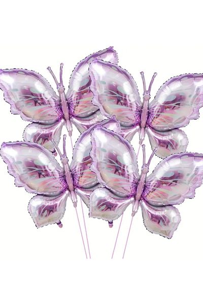 Çemrek Süs Parti Purple Butterfly Foil Balloon 1 Piece 99 cm