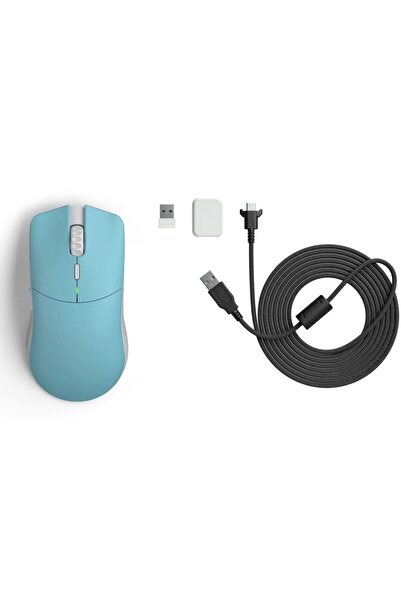 Glorious Mouse gaming Model O Pro Wireless - Blue Lynx - Forge, Ultrausor 55g, Albastru mat