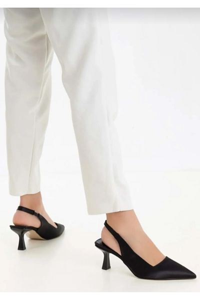 MyLina Shoes Medium Heel Open Back Stiletto