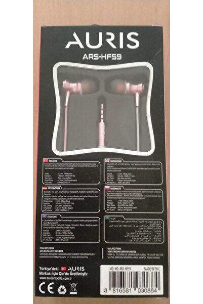 Auris HF59 3.5mm Jak Girişli Mıknatıslı Kablolu Kulakiçi Kulaklık