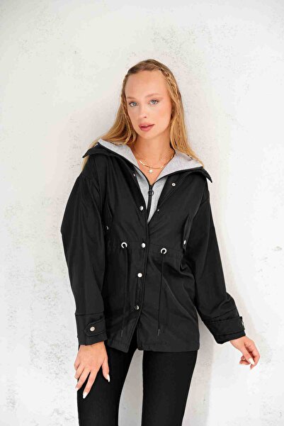 MEECY Γυναικείο ανοιξιάτικο μπουφάν με κουκούλα