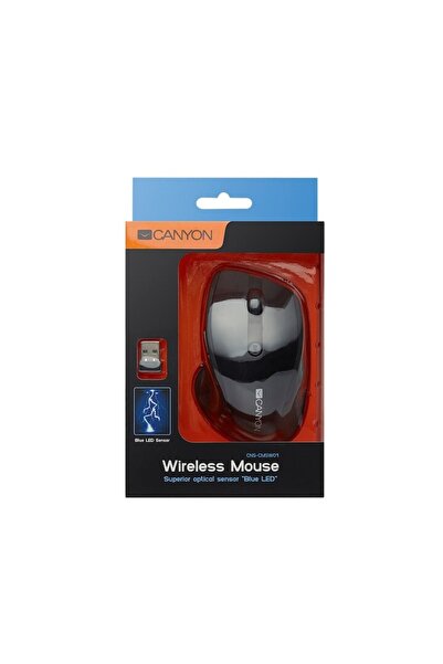 CANYON Mouse MW-01 BlueLED Wireless Blue Grey