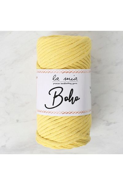 MBB ETİCARET La Mia Boho Lemon Yellow Twist Macrame Lanyard - L186 - 34206