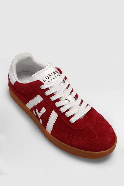 Lufian 111230262 Nelson Sneaker Men's Leather Shoes Red