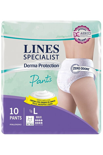 Lines Scutece pentru adulți Specialist Derma Protection Maxi, 8+2 picături, m...
