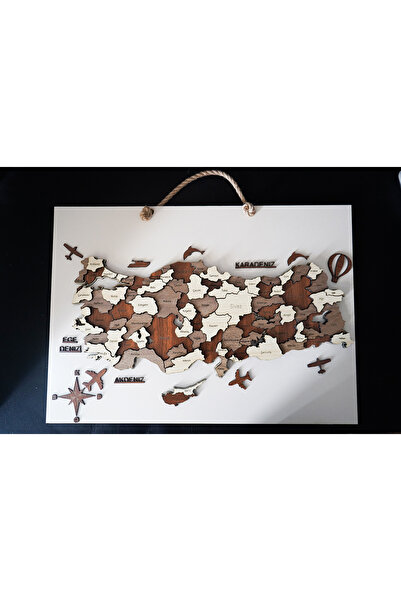 Ahşap 3 Boyutlu Tablo Mdf Dekoratif Detaylı Türkiye Haritası – Duvar Dekoru