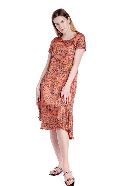 RVL Red satin viscose dress
