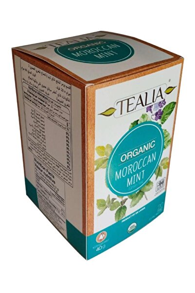 TEALIA علبة شاي تيليا بالنعناع المغربي العضوي (2 جرام × 20 ظرف هرمي)