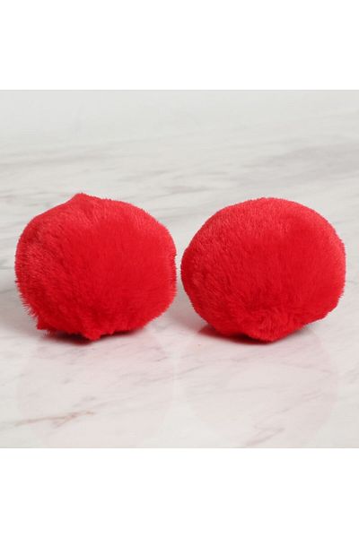 MBB ETİCARET Loren 1 Pair Shoe Pompom Red