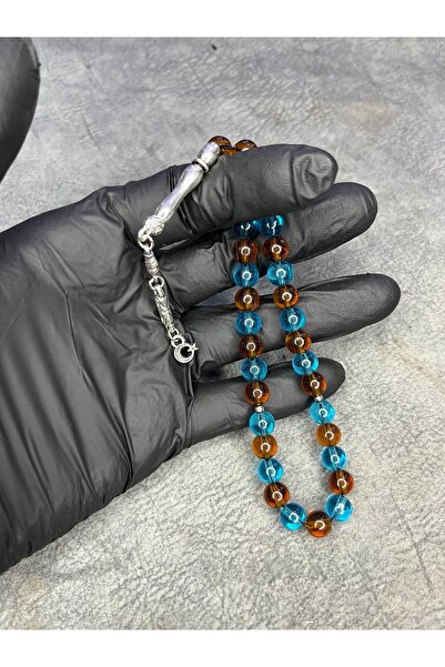 Mos Tespih Γυάλινη Φυσική Πέτρα Διπλό Χρώμα Ben-Ra Μοντέλο Tasbih