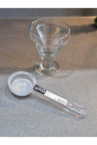 Gondol Thumb Ice Cream Spoon 1 Piece, Ice Cream Spoon Press-Finger Gray