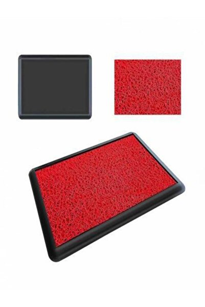 Ehil Halı Kırmızı Renk Dezenfektan Havuzlu Kauçuk Hijyen Paspas 50*70