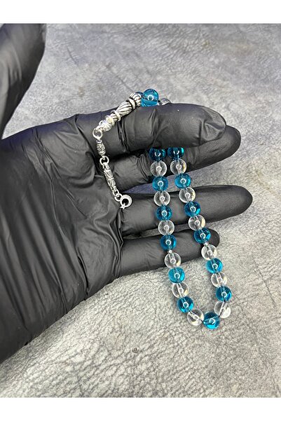 Mos Tespih Γυάλινη Φυσική Πέτρα Διπλό Χρώμα Ben-Ra Μοντέλο Tasbih