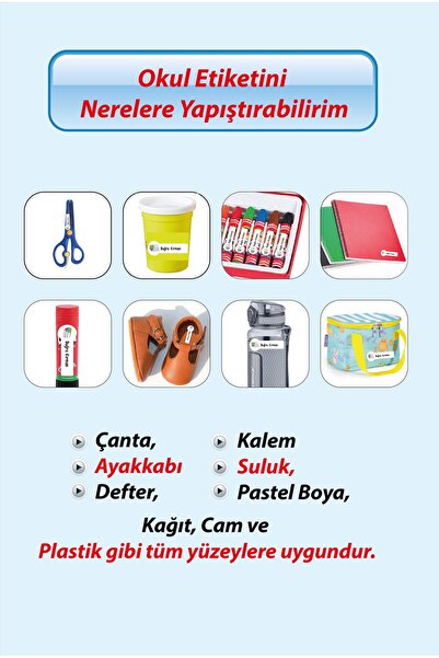 cabuk baskı Kitap Temalı İsme Özel Okul Etiketi Seti - Defter Kalem Sticker Suya Dayanıklı Etiket Çıkartma