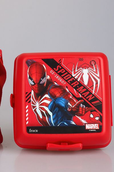 SPIDERMAN New Season Licensed 500 ml Steel Bottle and 2-Layer Lunch Box / Lunch Box Set "Dekom