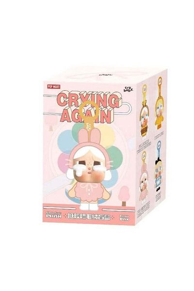 Pop Mart صندوق أعمى مخملي من سلسلة CRYBABY Crying Again - وجه من الفينيل - قطعة واحدة