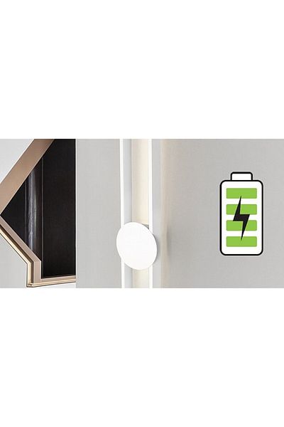 qwell Battery Wall Light - White, 3 Light Colors