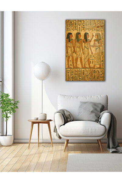 Altat Home Antik Mısır Duvar Yazmaları – Hiyeroglif ve Firavun Temalı Ultra HD Cam