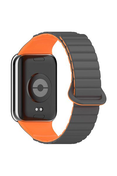 Cep Plus Xiaomi Mi Band 8 Pro Silicone Cord Cppl Krd-105 Strap Strap-Grey-Orange