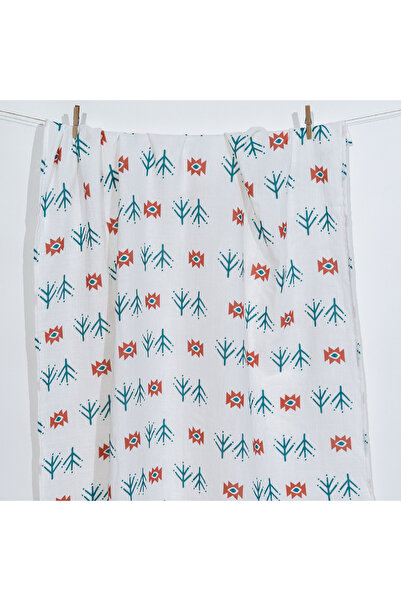 itsybitsy تميمة زهرة كبيرة، بطانية موسلين للأطفال، 100x100 سم