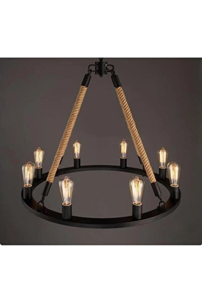 Hummer 8-light rustic chandelier