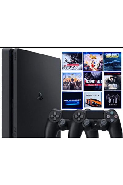Sony Playstation 4 silim Kasa 500 GB 2 Kol 12 dijital Oyunlu 2 Kol