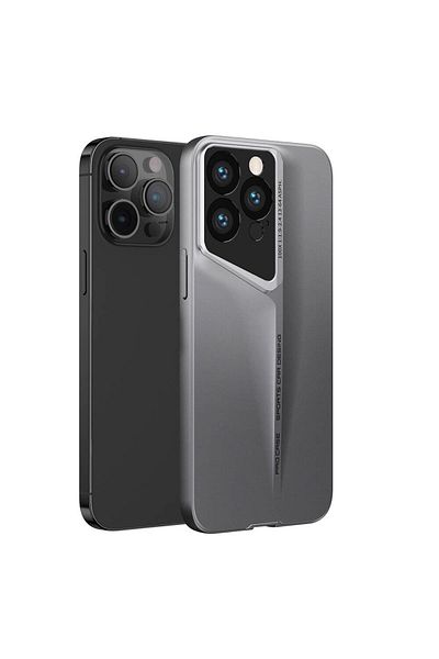 Cep Plus Apple iPhone 15 Pro Case Ultra Thin Camera Protection Hard Rubber Cppl Procase Cover-Titanium-Grey