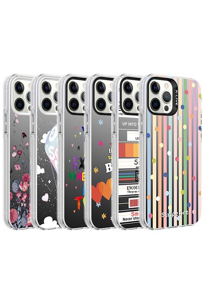 Cep Plus iPhone 12 Pro Compatible Patterned Cppl Silver Hard Case-You
