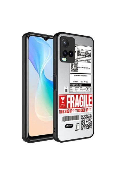 Cep Plus حافظة Vivo Y21S ذات نمط عاكس وغطاء مرآة TKNC لامع مع حماية للكاميرا - هش