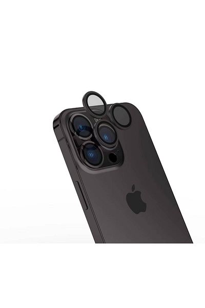 Cep Plus واقي كاميرا مضاد للبصمة CPPL CL-15 متوافق مع iPhone 15 Pro - أسود