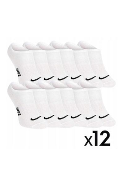 Nike Short Socks 12 Pairs 100% Cotton White 36-41
