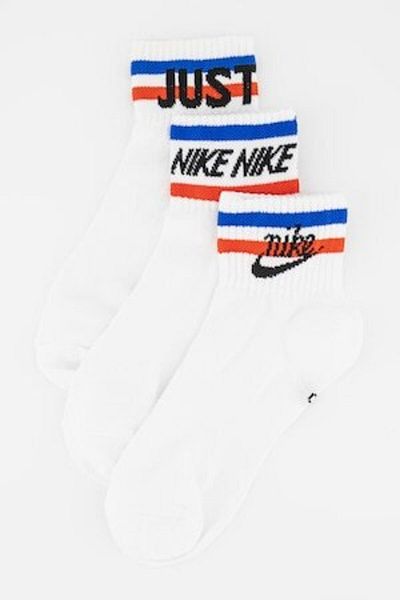 Nike , Unisex Short Socks Everyday Essential - 3 Pairs, White, XL