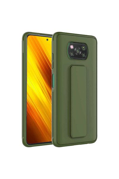 Cep Plus غطاء حماية Poco X3 CPPL Qstand - أحمر