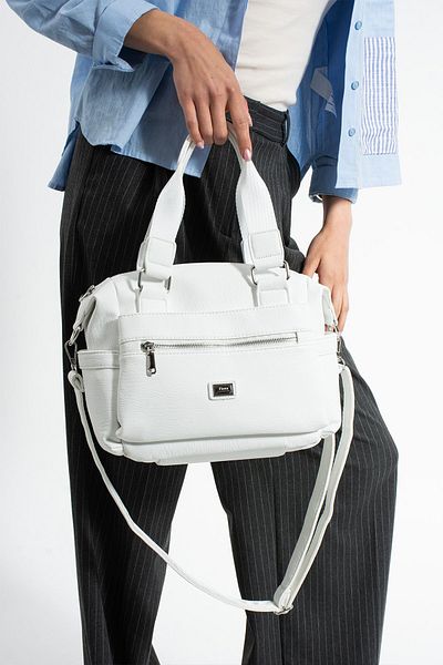 fiona polo Women's White Multi-Compartment Handbag and Crossbody Bag
