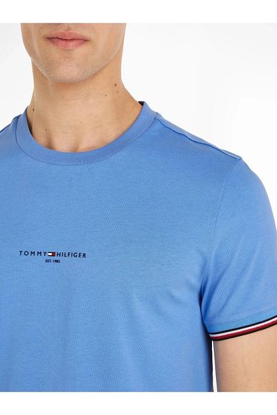 Tommy Hilfiger Sport .._TommyHilfiger Ανδρικό κοντομάνικο μπλουζάκι από υφαντό ύφασμα