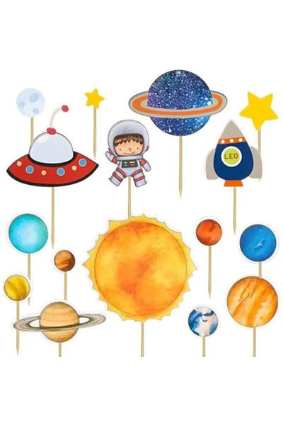 Baloane Vesele Galactic Universe Cake Decoration TOP52