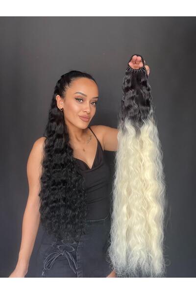 Suzan Peruk Rus Afro Dalgası Lastikli At Kuyruğu Saç Tokası