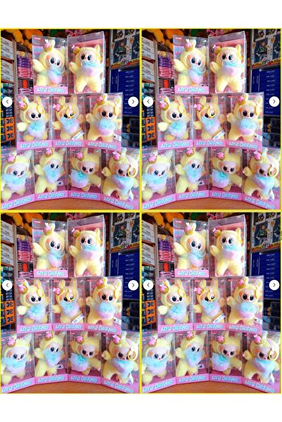 OYUNCAKSAHİLİ Peluş Labubu Kalp Toka Kurdela Aksesuarlı Love Happines Hope Serenity Loyalty Luck Pop