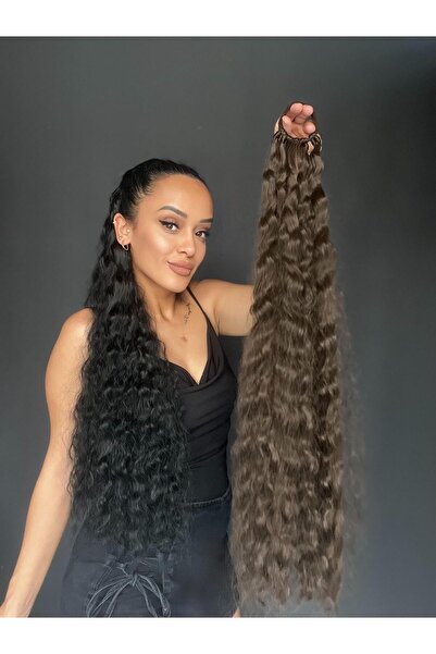 Suzan Peruk Rus Afro Dalgası Lastikli At Kuyruğu Saç Tokası