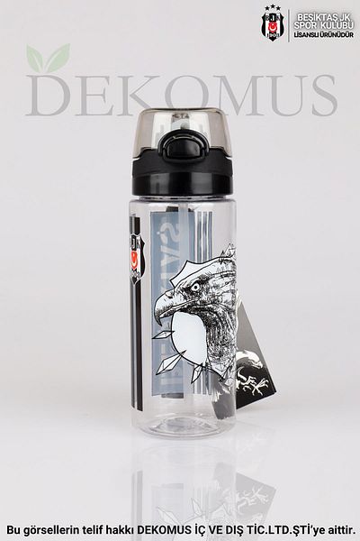 Beşiktaş "Dekomus Pocket Notebook with Gift" New Season Licensed "Single" Tritan Bottle 500 ml