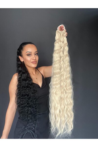 Suzan Peruk Rus Afro Dalgası Lastikli At Kuyruğu Saç Tokası