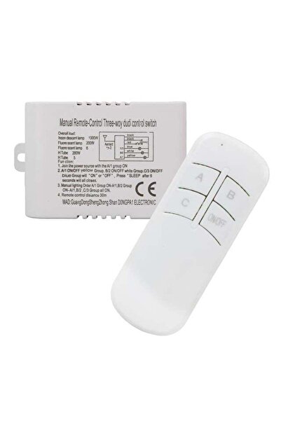 Zibox Powermaster PM-20977 Avize Kumandası 4 Fonksiyonlu