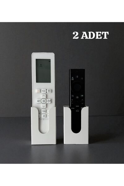 Nebron Duvara Monte Kumanda Tutacağı (5,5X3 CM İÇ ÖLÇÜ) -2 ADET-Yapışkanlı Tv, Klima Kumandası Aparatı.