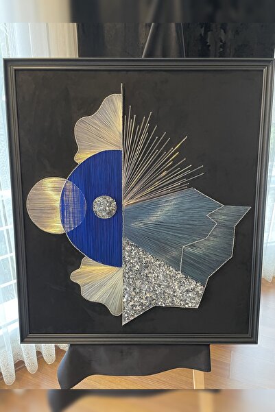 Sun Art Filografi 'KOZMİK FORMLARIN KESİŞİMİ' KIRMA CAM DETAYLI TEL FİLOGRAFİ