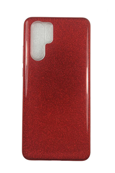 OEM Carcasă compatibilă cu Huawei P30 Pro, silicon cu sclipici, roșie