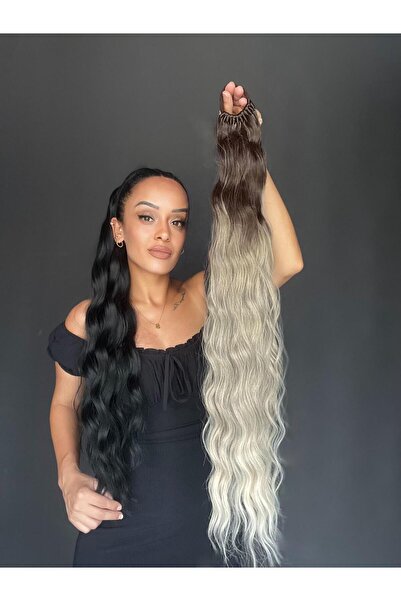 Suzan Peruk Su Dalgası Lastikli At Kuyruğu Saç Tokası