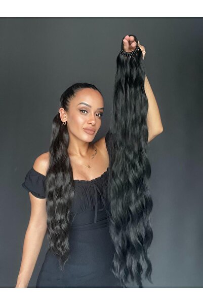 Suzan Peruk Su Dalgası Lastikli At Kuyruğu Saç Tokası